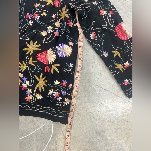 Vintage Boho Flower embroider  Jacket - Picture 9 of 10